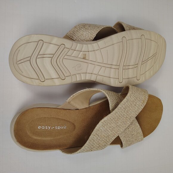 Easy Spirit Taite 2 Woven Slip-On Comfort Slide Sandal Womens 11 Wide - Picture 6 of 7